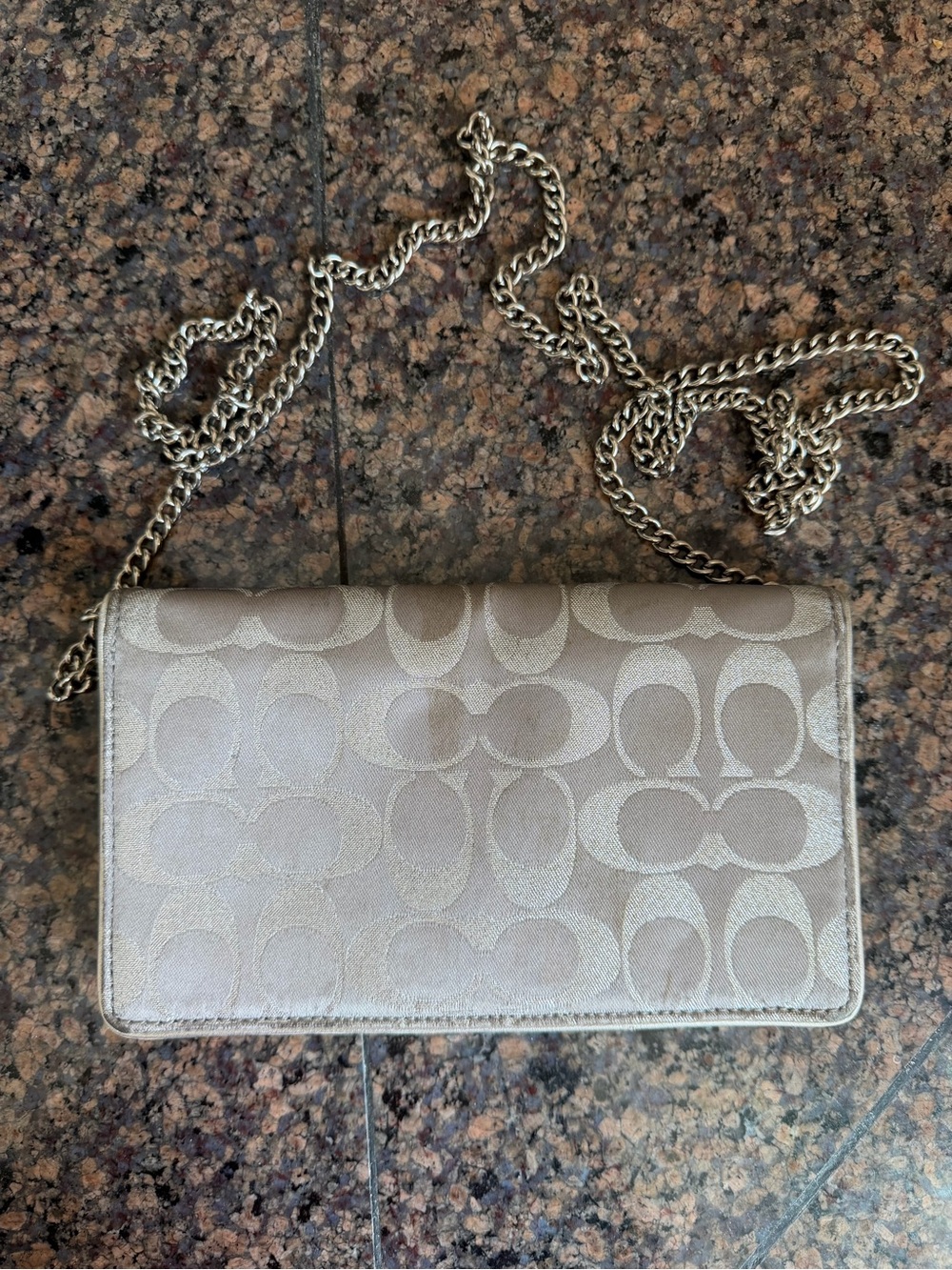 Coach Silver Signature Chain Wallet - Picture 3 of 6
